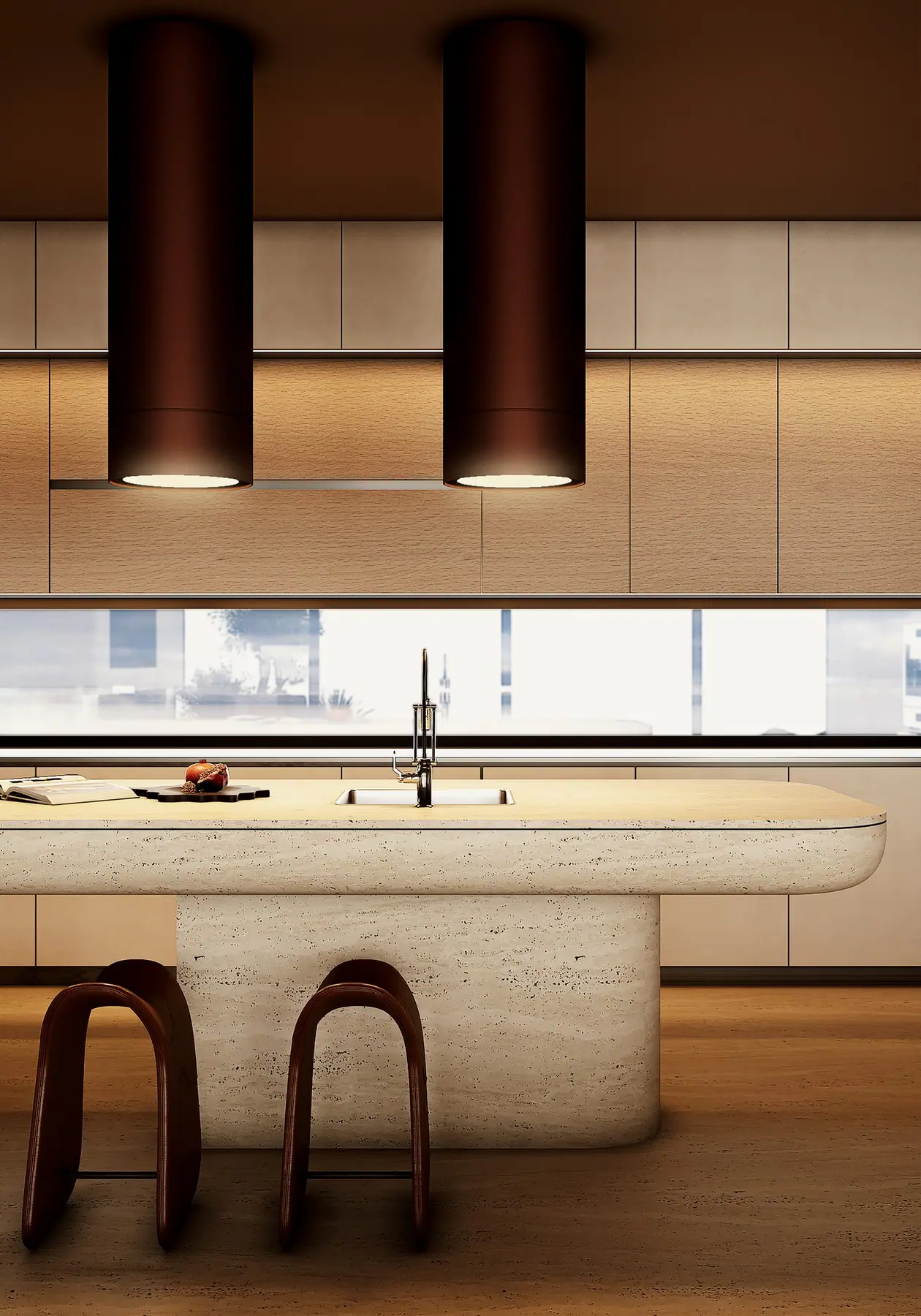 Copper pendant lights